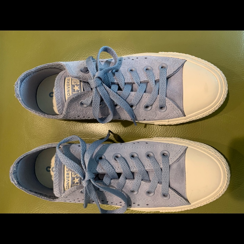 Converse All Star light Blue Suede shoes